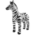 Produktbild: Aufblasbares Zebra 60x55cm Safari Afrika Mottoparty schwarz/weiß gestreift