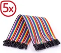 Produktbild: AZ-Delivery Weiteres Zubehör Jumper Wire Kabel 40 STK. je 20 cm F2F Female to Female kompatibel mit Arduino und Raspberry Pi Breadboard, 5x Jumper Wire