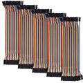 Produktbild: AZDelivery 5 x Jumper Wire Kabel 40 STK. je 20 cm F2F Female to Female kompatibel mit Arduino und Raspberry Pi Breadboard inklusive E-Book!