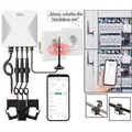 Produktbild: Luminea Home Control 3-Phasen-WLAN-Stromzähler inkl. 2 WLAN-Unterputz-Steckdosen