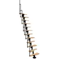 Produktbild: Minka Mittelholmtreppe Twister Buche Schwarz Raumhöhe bis 293 cm