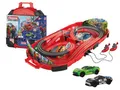 Produktbild: Carrera Speed Arena Police Chase I Slotbahn Kinder 1:50 – Mobile Rennbahn im Koffer mit Polizei & Green Racer – Rennspaß to go für unterwegs, Zuhause & Kindergeburtstag, batteriebetrieben/USB-C