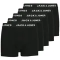 Produktbild: JACK&JONES Jungen Boxershorts, 5er Pack - JACHUEY TRUNKS, Baumwoll-Stretch, Logobund Schwarz 164