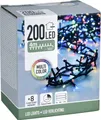 Produktbild: 200 LED Lichterkette in bunt - 4m / 2 cm Lampenabstand - Timer / Funktionen / Außen