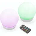 Produktbild: Esotec - Solar-Leuchtkugeln, multicolor, 2er-Set, Fernbedienung