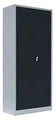 Produktbild: Flügeltürenschrank komplett montiert Metallschrank abschließbar anthrazit 180x80x38cm (HxBxT) Lagerschrank Aktenschrank Büroschrank Werkzeugschrank 4 Fachböden 530338