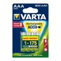 Produktbild: 4x Varta Akkus AAA Micro 800 mAh für Siemens Gigaset S810 S820 A540 Telefon Akku