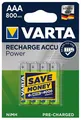 Produktbild: 8x Akku Varta AAA 1,2V 800mAh HR03 Micro Recharge Accu Power ReadyToUse