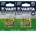 Produktbild: 6 x Varta Recharge Accu Power 56703 800mAh AAA Micro HR03 1,2V Akku im Blister