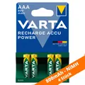 Produktbild: 4 x Varta 800mAh Akkus AAA Micro HR03 NiMH 56703 Accu Power Recharge 1,2V