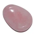 Produktbild: Rosenquarz Daumenstein Schlaf Stein flacher XL mit Mulde, 1 Stück