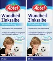 Produktbild: Abtei Wundheil Zinksalbe Wundpflege Creme antibakteriell und wundheilend 2x 75ml