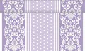 Produktbild: Sovie HOME Tischläufer Bine in LILA, Linclass® Airlaid, 40cm x 4,80m, perforiert alle 30cm, verspielter Mustermix mit Ornamenten, hochwertige Tischdekoration