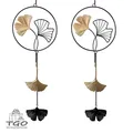 Produktbild: Formano 2er-Set Fensterdeko Gingko-Blatt schwarz-gold aus Metall-559142