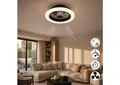 Produktbild: Hanseatic LED Deckenleuchte DLVO69222RS, Deckenventilator mit Licht Ø 38cm, inkl Fernbedienung, CCT - über Fernbedienung, Dimmfunktion, Fernbedienung, Infrarot inkl., Memoryfunktion, Nachtlichtfunktion, Timerfunktion, Ventilatorfunktion, getrennt schaltbar, mehrere Helligkeitsstufen, LED fest integriert, Farbwechsler, warmweiß - kaltweiß, Ventilator mit 5 Stufen, Vor- & Rücklauf, LED mit CCT Timer Nachtlicht