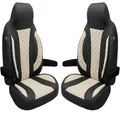 Produktbild: BREMER SITZBEZÜGE Autositzbezug Schonbezüge für Wohnmobil 2er Set in Schwarz/Beige WPL410