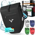 Produktbild: Valkental® Große & wasserdichte Gepäckträgertasche - Fahrradtasche für Gepäckträger mit großen Reflektoren [Abschließbar] Bombenfester Sitz - Mehrfach ausgezeichnet - Gefertigt für Langlebigkeit