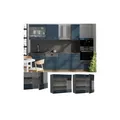 Produktbild: Vicco Glashängeschrank Fame-Line Anthrazit Dunkelblau Hochglanz 80 cm