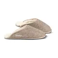 Produktbild: Fellhof Lammfell Hausschuh TRENDY FILZ Damen Herren Fell Pantoffeln mit rutschfester Sohle für Winter & Sommer Hausschuhe aus ECHTEM Lammfell Naturprodukt atmungsaktiv (36/37 beige melange)