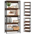 Produktbild: Bücherregal 5 Ebenen Standregal Regalböden kippbar 70x35x157cm Verstellbar