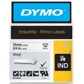 Produktbild: Dymo IND S0718620 / 18445 Authentic Rhino Vinyl Schriftband Selbstklebend Schwarzer Druck auf Weiß 19 mm x 5.5m