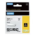 Produktbild: DYMO® Original IND-Schriftband für Rhino, farbiges Vinyl - schwarz auf weiss 18445