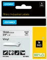 Produktbild: DYMO Rhino 19 mm x 5,5 m Schwarz-Weiß Vinyletiketten 18445