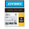 Produktbild: Dymo - Schriftband Band-B.19mm Band-L.5,5m Vinylband schwarz auf weiß