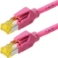 Produktbild: Draka S/FTP PiMF CAT 6a ISO IEC magenta 2m Für 10 Gigabit/s, halogenfrei, mit UC900 Kabel und (PiMF, SFTP, CAT6a, 2 m) (120085)