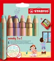 Produktbild: STABILO woody 3-in-1 - 6 Farben mit Anspitzer