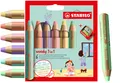 Produktbild: Stabilo Woody 3in1 Buntstifte 6 Stück Pastell + Spitzer 8806-3