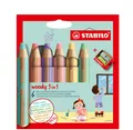 Produktbild: STABILO Multitalentstift woody 3 in 1, 6er Etui Pastell