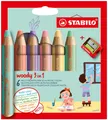 Produktbild: STABILO woody 3 in 1 Pastellfarben 6er