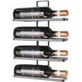 Produktbild: Dandibo - 2er Set Weinregal Metall Schwarz Wand 4-Wine erweiterbar Flaschenregal Flaschenablage Wandmontage