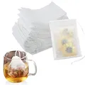 Produktbild: Newaner 600 Stück Teefilter Papier für Losen Tee, 7 X 9cm Teebeutel für Losen Tee mit Kordelzug, Vliesstoffe Tee Filter, Tea Bags für Duftender Tee, Gewürze,Vanille, Lavendel, Kaffee