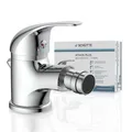 Produktbild: 41200 Bidet Armatur ATHOS, Bidet Wasserhahn, incl. Ablaufgarnitur mit Zugstan...