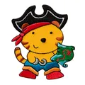 Produktbild: Mono Quick 14404 Tiger Pirat Bügelbild, Patch ca. 6,7 x 5,7 cm Applikation