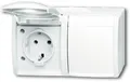 Produktbild: Busch-Jaeger 20/2 EW-54 SCHUKO Steckdose, Ocean IP44, 2-fach, alpinweiß (2CKA002