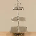 Produktbild: Deko-Etagere Vendi 3er H50cm Material: Aluminium vernickelt