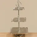 Produktbild: Deko-Etagere Vendi 3 stufig  H 50cm  Aluminium vernickelt