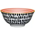 Produktbild: KitchenCraft ECMKCBOWL34SET - Set de Schalen de Keramik mit Muster de Bürste und Streifen, Steingut.