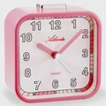 Produktbild: ATLANTA Wecker ohne Ticken Licht Snooze Crescendo Quarz Metall Rosa - 2124/17
