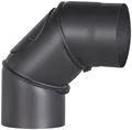 Produktbild: Firefix Ofenrohr, Bogen, 150 mm, 90 °, Stahlblech, mit Tür