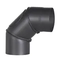 Produktbild: Rohrbogen ø150 90° 2 mm, verstellbar sw schwarz FIREFIX mit Putztür