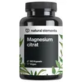 Produktbild: natural elements Magnesiumcitrat – 360mg elementares Magnesium pro Tagesdosis – 180 Kapseln