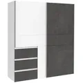 Produktbild: FORTE Schwebetürenschrank Winn2 170 x 200 cm Dekor Grau, Weiß Betonoptik /