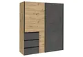 Produktbild: FORTE Schwebetürenschrank WINN, 2-türig, B 170 x H 201 x T 61 cm, 2 Türen, 3 Schubladen