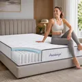 Produktbild: Arensberger JANA Matratze 90x200 cm | Taschenfederkernmatratze 20 cm mit 2 cm NANOCELL® Gelschaum | 7-Zonen Härtegrad H3 | Federkernmatratze punktelastisch, Rollmatratze | Öko-Tex Zertifiziert