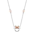 Produktbild: Disney-Mädchen-Halskette mit Minnie Mouse aus Silber und Zirkonen, Schmuck für Frauen (Gespiegelt)