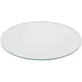Produktbild: Relaxdays Glasplatte, Transparent, Glas, Rund, 80x0.8x80 cm, Esszimmer, Tische, Esstische, Tischsysteme, Tischplatte